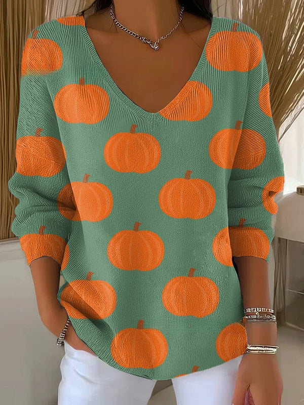 Julienne™ | Farbenfroher Pullover mit V-Ausschnitt