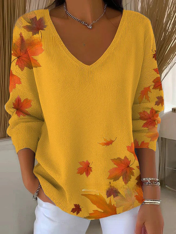 Julienne™ | Farbenfroher Pullover mit V-Ausschnitt