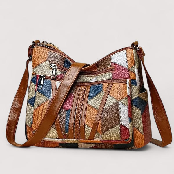 Solara | Mozaïek leren handtas