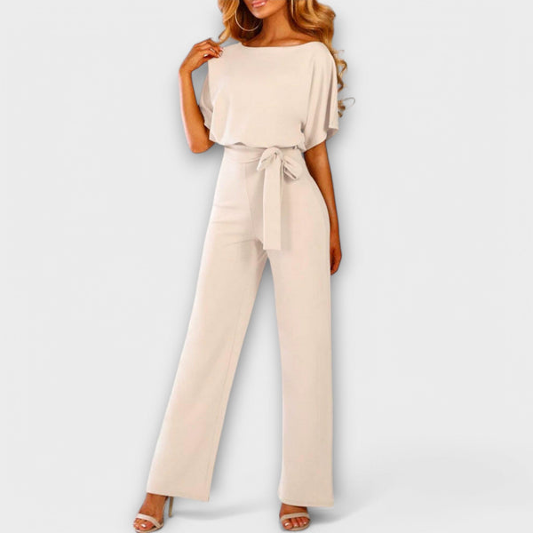 Cremefarbener stilvoller Jumpsuit