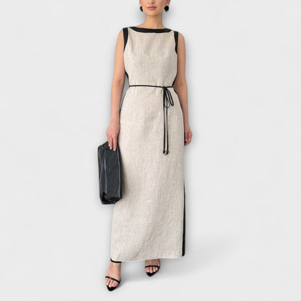 Irene - Cremefarbenes ärmelloses Kleid