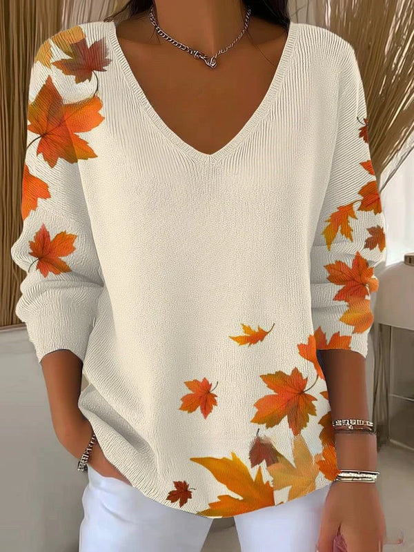 Julienne™ | Farbenfroher Pullover mit V-Ausschnitt